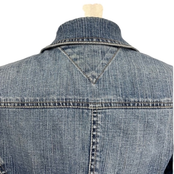 Tommy Hilfiger Jean Denim Jacket. Distressed. Small - Picture 8 of 10